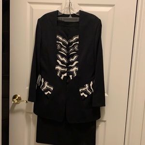 Black and white suite and skirt